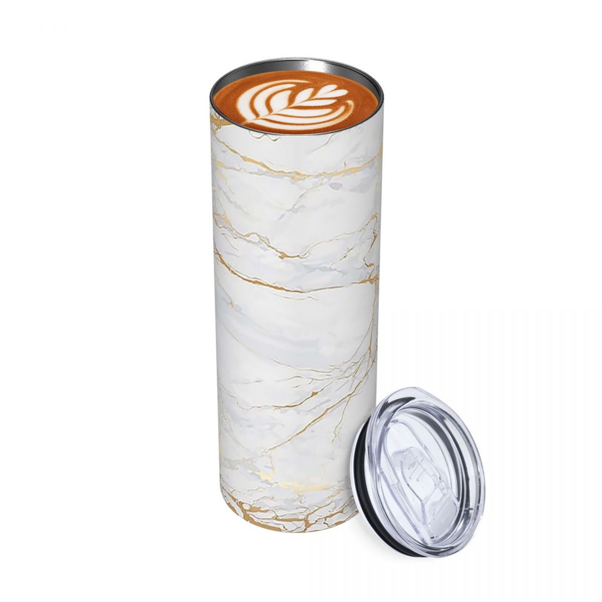 Tumbler 20Oz White - Bicchiere Termico in Acciaio Inox Bianco