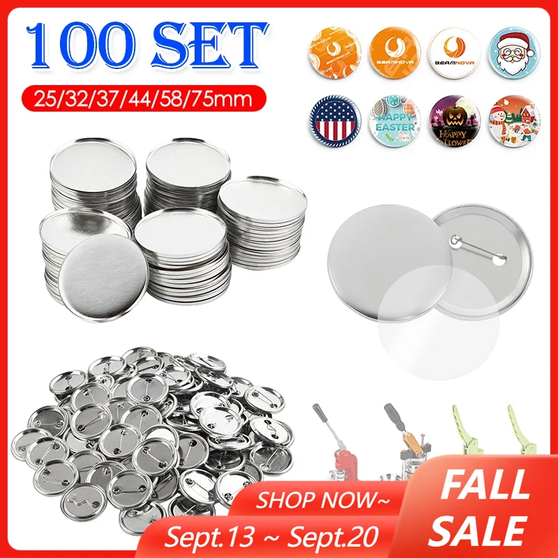 Button Badge Blank - 100Set Distintivo Vuoto Pin Button Maker