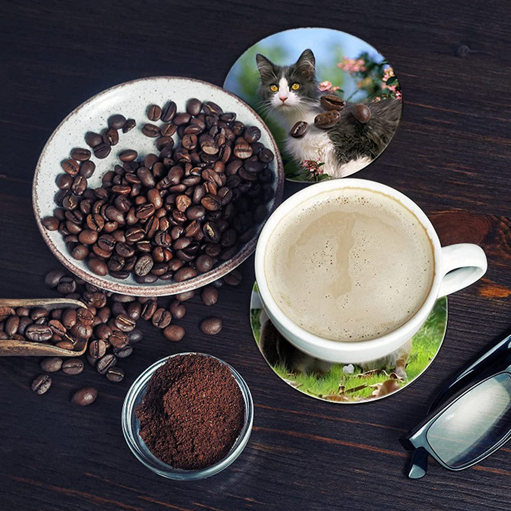 Coaster Sublimation Blank - 50 sottobicchieri rotondi in neoprene, ideali