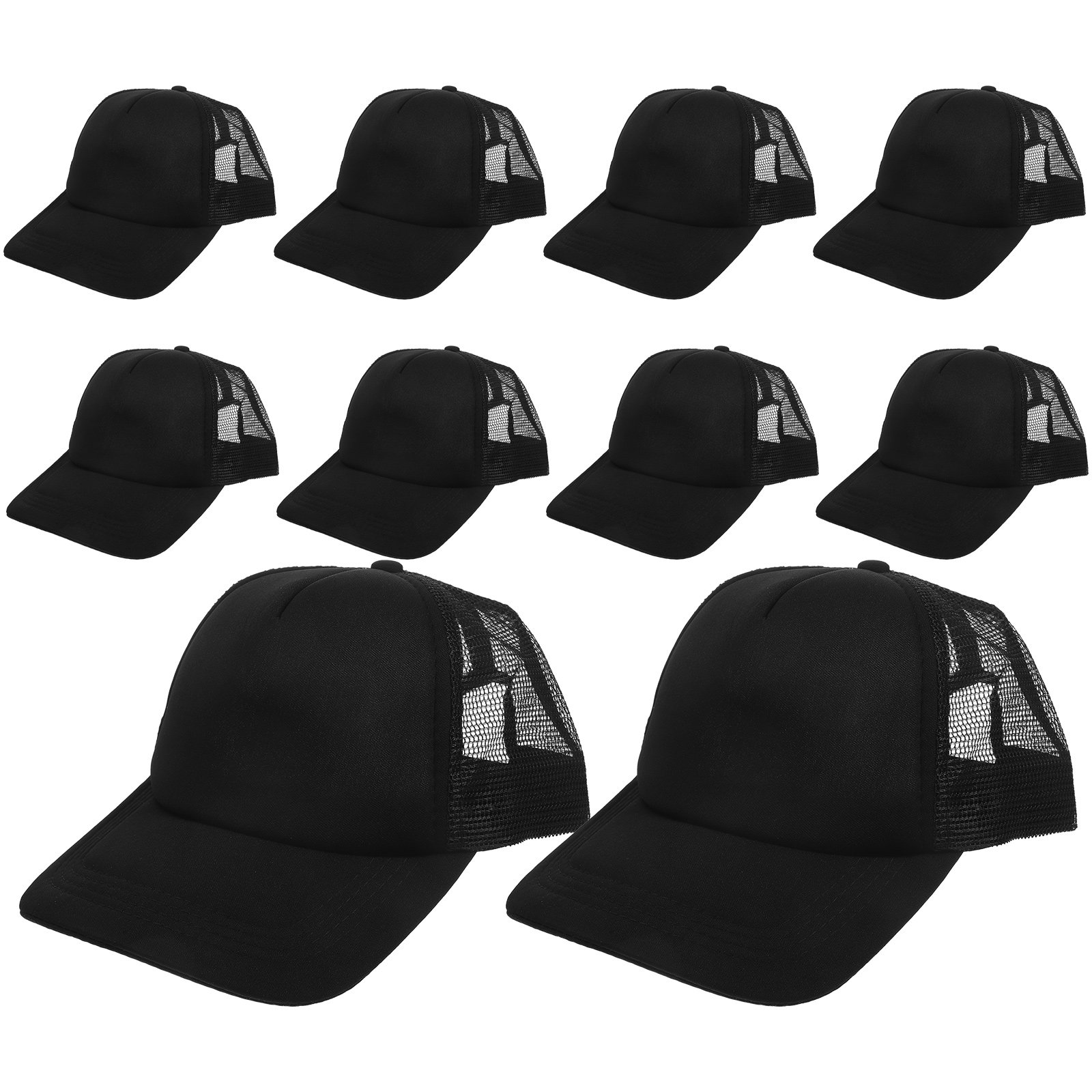 Hat Sublimation Blank - 10 cappellini da baseball in rete,
